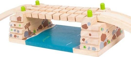 Pont suspendu pour circuit de train jouet en bois